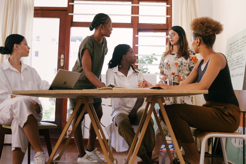 a team working on a project